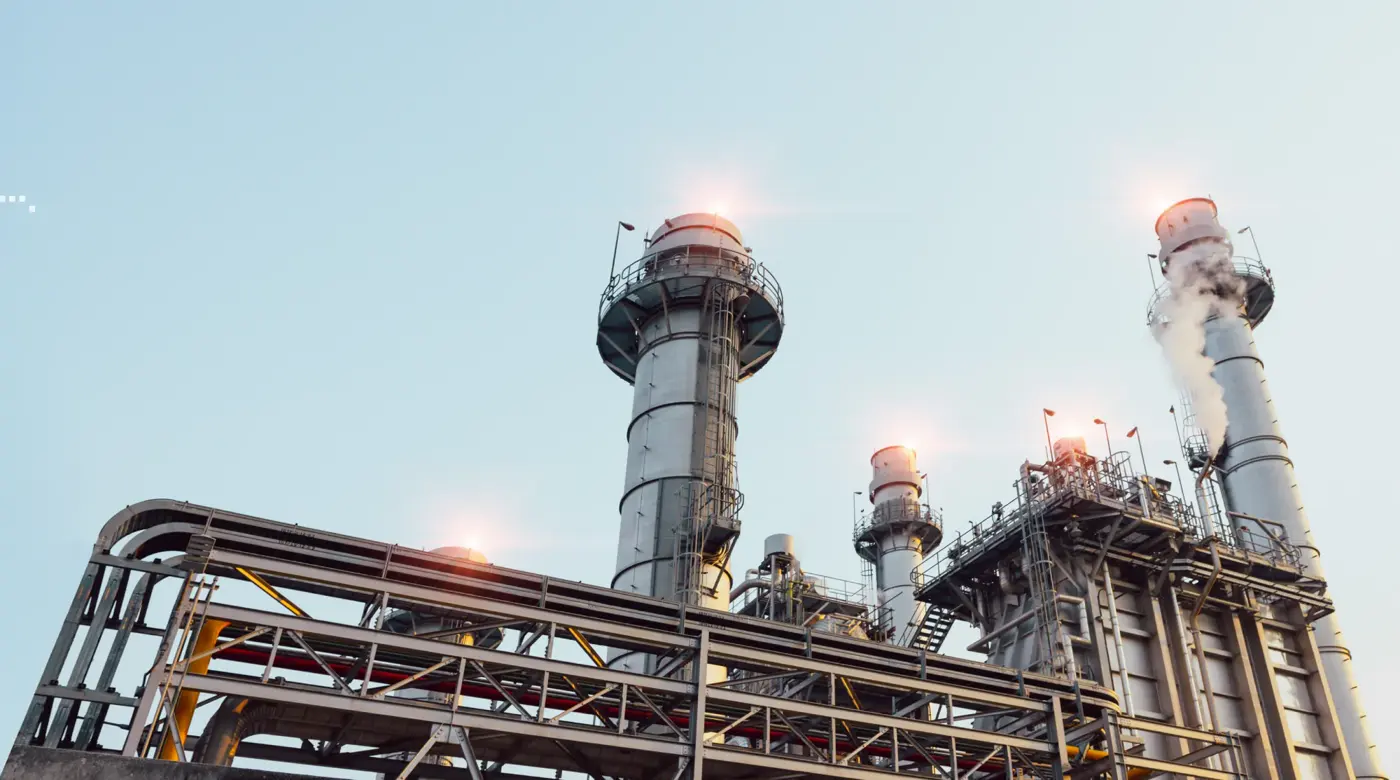 Refinery at dusk