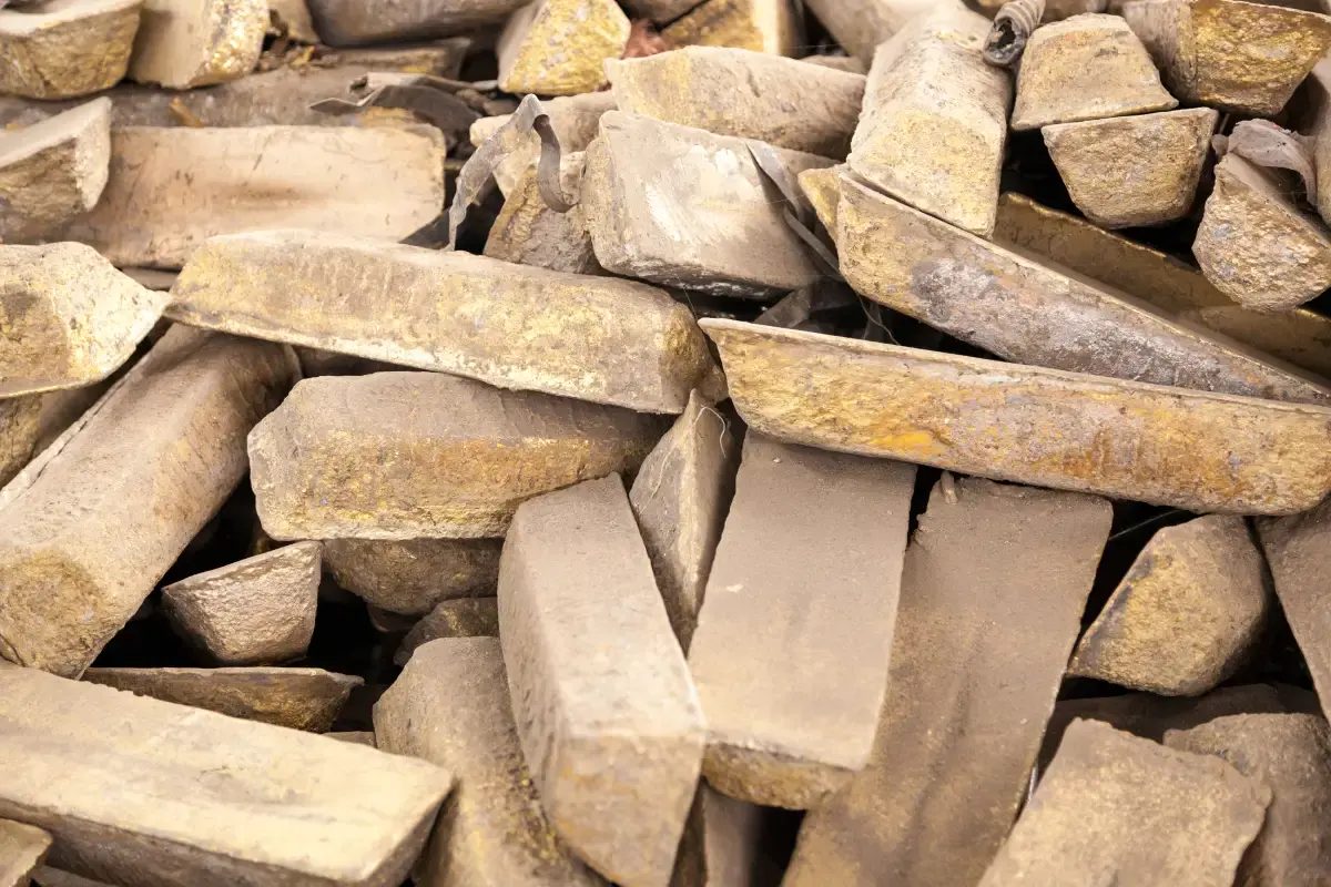 Cast brass ingot bars